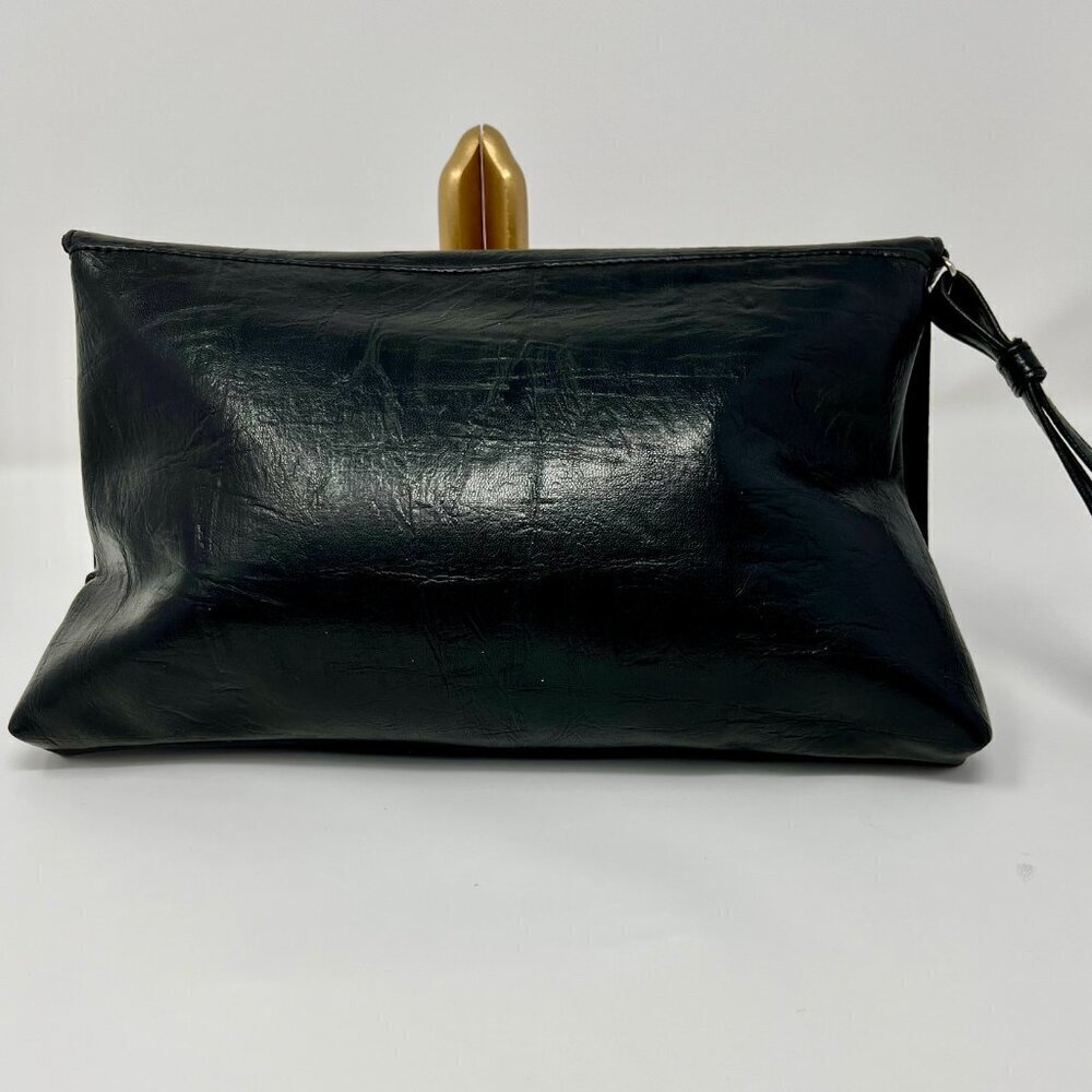 Barr & Barr Wristlet Handmade for Bloomingdales Black Leather w Bow detail - Picture 2 of 8